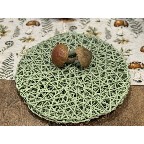 Set 8 SIGRID OLSEN Placemats Green 15” Cottagecore - Picture 3 of 8